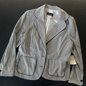 Bali Pinstripe Blazer in Blue and White